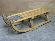 A vintage ash Davos sledge
