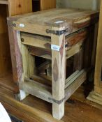 An Eastern hardwood nest of tables,