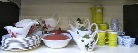 A quantity of retro Caltonware coffee ware, Royal Doulton blue and white part set,