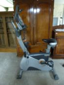 A modern York Fitness C302 Diamond Cycle exercise bike with manual