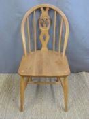 A retro Ercol light elm chair