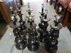 Set of ten lamps