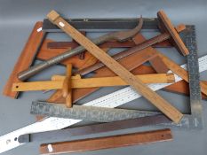 A quantity of vintage rules,