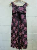 A 1940/50's vintage dress with velvet ribbon