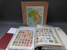 A collection of all world stamps in two large ring binders
