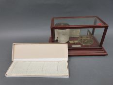 A Moody Bell and Son Cheltenham barograph with weather forecast sheet to rear