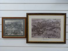 Two vintage local Stroud interest aerial photos including one titled Selsley 1933 the other Cashes