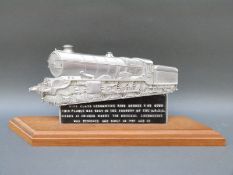 A limited edition cast aluminium King locomotive on plaque