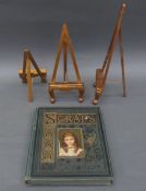 A Victorian scrapbook with loose scraps,