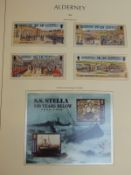 Two albums of stamps including GB mint stamps from 1935