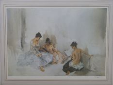 William Russell Flint limited edition 392/850 print of three ladies,