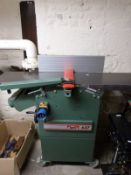 Kity 1637 thicknesser/planer with instruction manual, mounted on wheels,