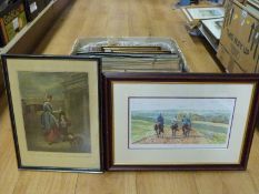 Cries of London set of twelve prints and various other prints and pictures including a signed