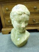 A garden statue/bust