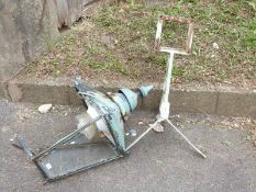 A 19th/20thC copper lamp with bracket