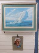 Robert Taylor signed limited edition print 'Running down to Hobart' (731/850) also signed to margin