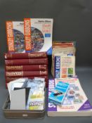 Two boxes of stamp catalogues,
