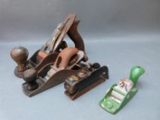 A Stanley Bailey no4 plane, small Marples chariot plane,