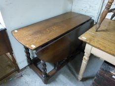 An 18th/19thC oak Pembroke table,