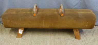 A vintage / retro Niels Larsen & Son leather pommel horse,