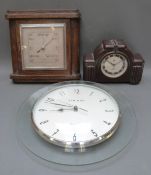 An oak cased barometer,