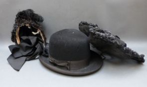 Two vintage Edwardian ladies hats including a Parisian example together with an 