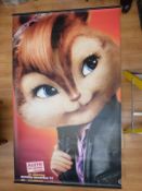 Large format cinema poster for Alvin and the Chipmunks 2 'The Squeakquel',