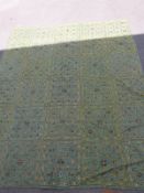 A throw or wall hanging embroidered with elephants and birds (262 x 214cm)