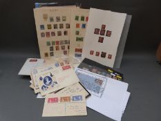 Great Britain stamps on loose album pages and stockcards,