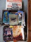 A collection of ephemera comprising comics including Bruce Lee No 2, cigarette cards, James Bond,