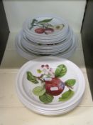 Eighteen Portmeirion Pomona plates and bowls.