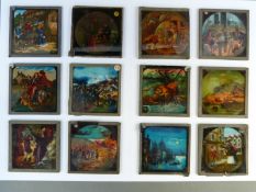 A large quantity of coloured magic lantern slides of various children's stories etc to include