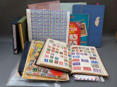 A collection of all world stamps in albums and stockbooks.