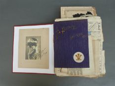 An interesting album of theatre ephemera, includes La Poupee souvenir programme,