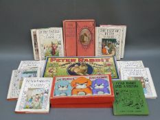 Beatrix Potter's Peter Rabbit 1908 with nine titles from the Peter Rabbit series 1935,