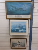 Robert Taylor print 'Lancaster' signed to margin by Leonard Cheshire 42 x 53cm,