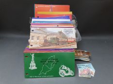 A collection of Isle of Man presentation packs, loose stamps,