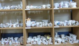 A collection of crested ware including Goss