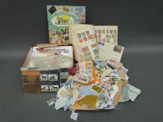 A box of stamps, loose,