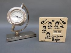 Beatles 'Make a Date with The Beatles' calendar and vintage IBM desk clock