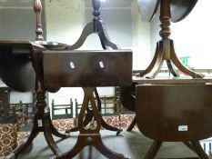 A collection of six circular wine tables/ occasional tables