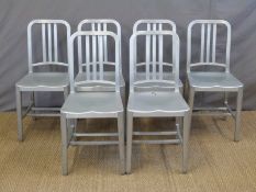 A set of six Philippe Starck for Emeco aluminium Navy chairs
