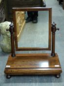A 19thC mahogany dressing table mirror