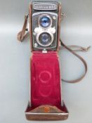 Yashica 635 TLR camera in case