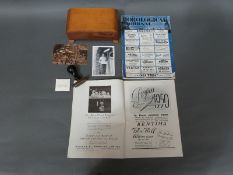 An Art Deco style musical box with F.J.