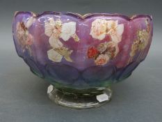 Cicely Mary Barker (1895-1973) An unusual glass bowl illustrated with 12 coloured pictures of the