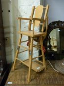 A modern beech high chair