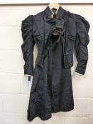 A late Victorian mourning skirt and jacket