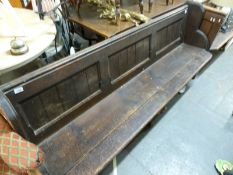 An oak church pew,
