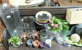 A blue and white foot bath/jardiniere,